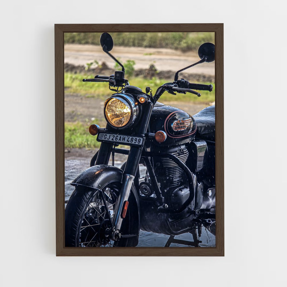 Poster Pluie de Chrome – affiche Royal Enfield (vue 5)